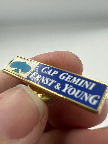 CAP GEMINI ERNST & YOUNG E&Y Lapel Pin Tie Tack Y2K 2000 M&A