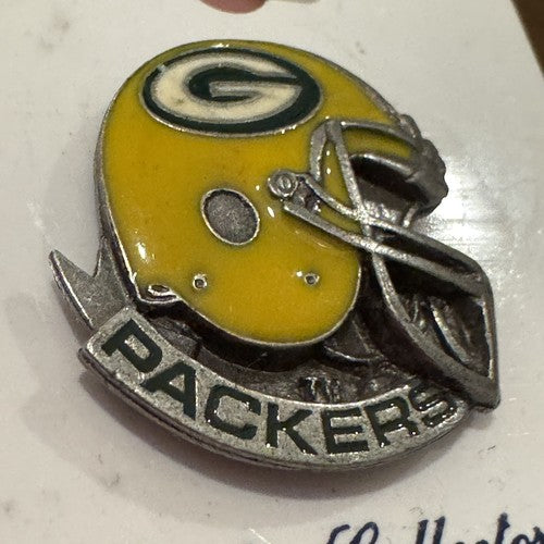 3D Helmet Big G Logo NFL Green Bay Packers Hat Lapel Pin NOS Siskiyou