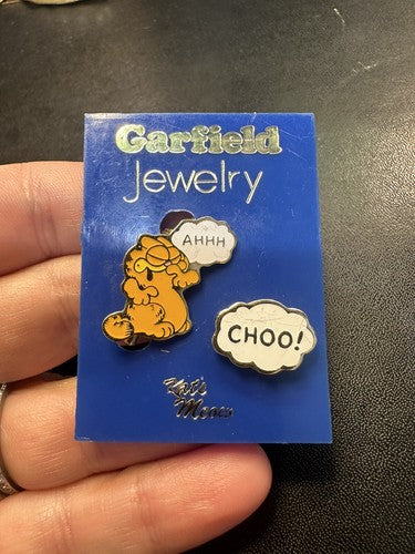Kat's Meow Vintage Garfield Pin Lot NOS Ahhh Choo!