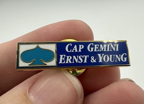 CAP GEMINI ERNST & YOUNG E&Y Lapel Pin Tie Tack Y2K 2000 M&A