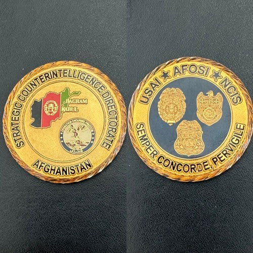 NCIS AFOSI USAI Strategic Counterintelligence Directorate Challenge Coin OEF