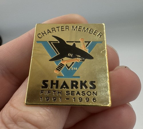 San Jose Sharks 1991-1996 5th Year Charter Member Season Ticket Holder Pin NHL