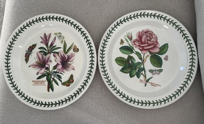 Portmeirion BOTANIC GARDEN Dinner Plates - Lily Flowered Azalea Rosa Royal Rose