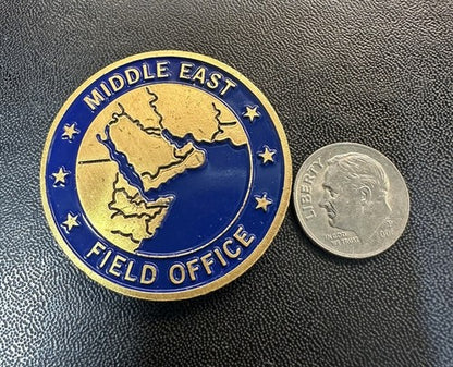 US NAVY NCIS MIDDLE EAST FIELD OFFICE CHALLENGE COIN (USCG US ARMY USMC)