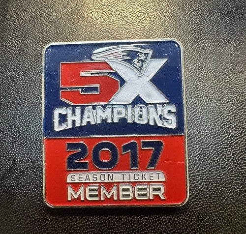2017 New England Patriots Season Ticket Holder Pat's Member Chrome Lapel Hat Pin