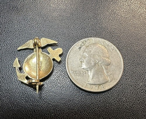 WWII Marine Corps USMC Sterling Silver EGA Sweetheart Pin
