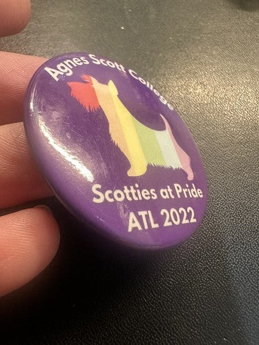 1983 Agnes Scott College Pin Button Scotties at Pride ATL 2002 Decatur Georgia