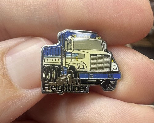 Vintage Freightliner International Advertising Enamel Hat Pin - Dump Truck