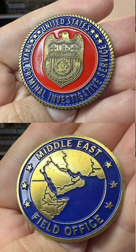 US NAVY NCIS MIDDLE EAST FIELD OFFICE CHALLENGE COIN (USCG US ARMY USMC)