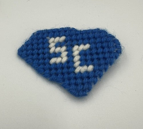 Vintage South Carolina Needlepoint State Shaped Brooch Lapel/Collar Pin