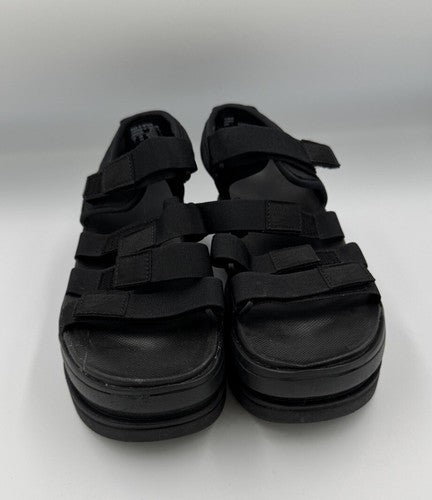 Nike Icon Women's Platform Strappy Sandals Size 7 Black Streetwear Sport