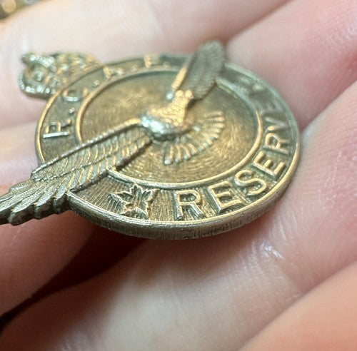 Vintage R.C.A.F. Reserve Pin Badge - W. Scully Montreal Ltd - Low Number