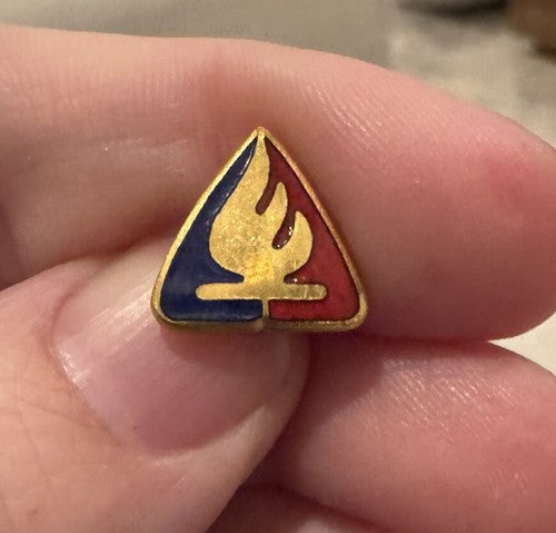 Campfire Camp Fire Girls BLUE-RED MEMBERSHIP PIN Gold Flame Jewelry Button Award