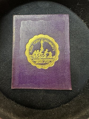 New York University Tobacco Leather College NYU Purple Gold