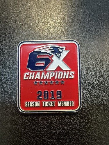 2019 New England Patriots Season Ticket Holder Pat's Member Chrome Lapel Hat Pin