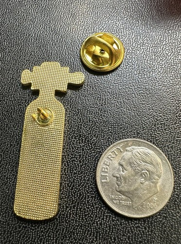 Spare Air Lapel Pin Original Mini Scuba Tank Black Yellow & Gold Colors
