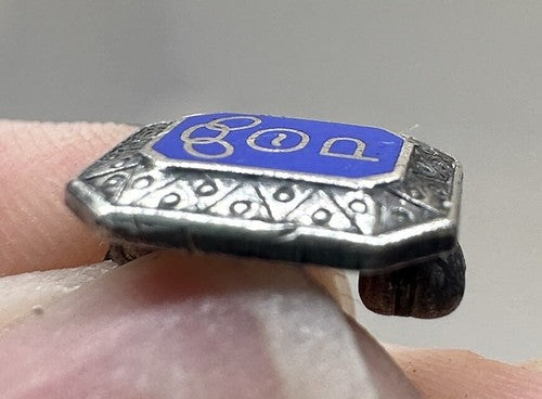 Vintage Sterling Silver Odd Fellows Theta Rho Girls Club TRGC Pin - IOOF Girls’