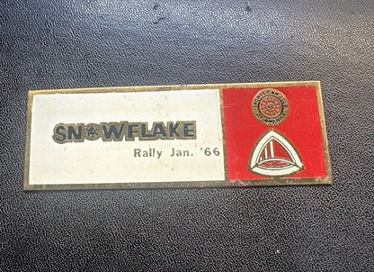 1966 Sports Car Club of America Snowflake Rally Badge Emblems