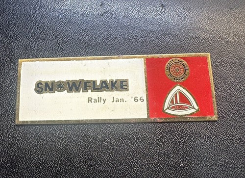 1966 Sports Car Club of America Snowflake Rally Badge Emblems