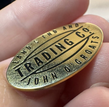 RARE Lands End and John O’Groats Trading Co Company Gold Tone Enamel Lapel Pin