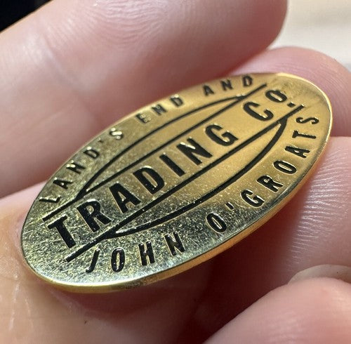 RARE Lands End and John O’Groats Trading Co Company Gold Tone Enamel Lapel Pin