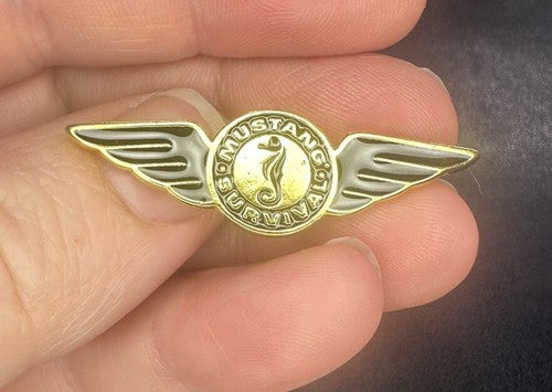 Gold Mustang Survival Wings Pin Canada Marine Gear