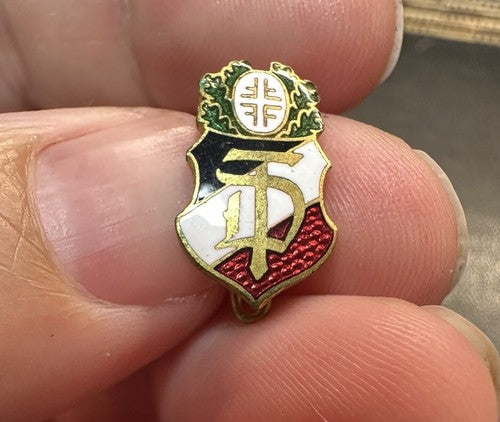 RARE! Antique German Deutsche Turnerschaft (DT) Lapel Pin Gymnastics Association