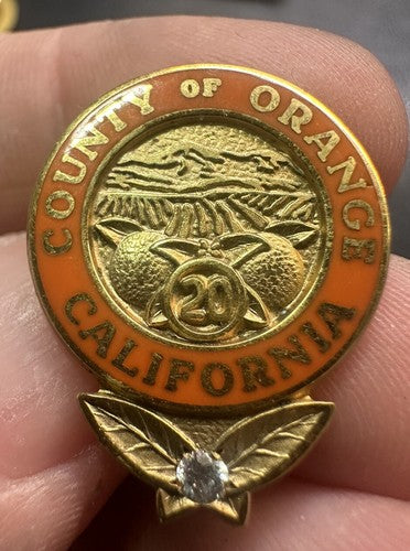 County of Orange California 15 20 25 30 Year Employee Service Award Lapel Pins