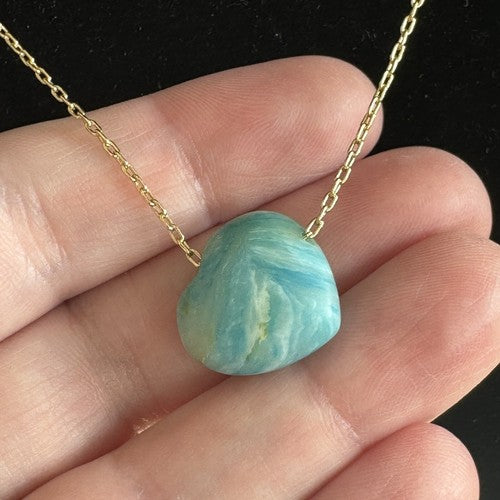 BaubleBar Juno Turquoise Stone Necklace 16"+ 3" Extender NWT $38