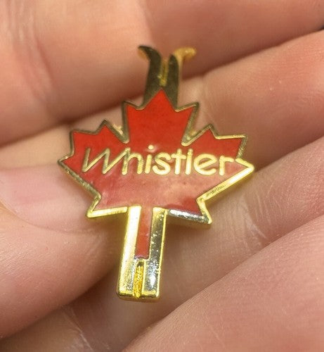 Whistler The Mountain Ski Badge Pin British Columbia Canada Unique