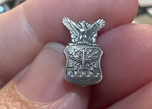 Vintage Sterling US Air Force ROTC Small Tie Tack Pin 1/2"