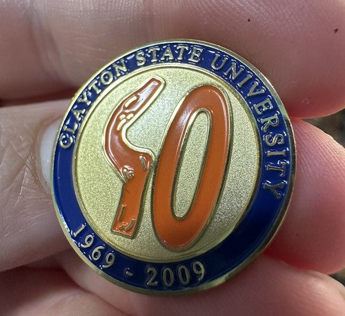 Clayton State University 40th Anniversary Circle Lapel Pin Georgia