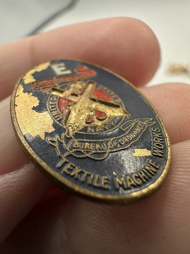 Navy Bureau of Ordinance Production pin, Textile Machine Works