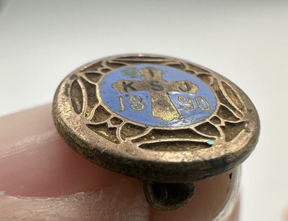 First Catholic Slovak Union 1890 Vintage Tie Tack Lapel Pin worship jesus god