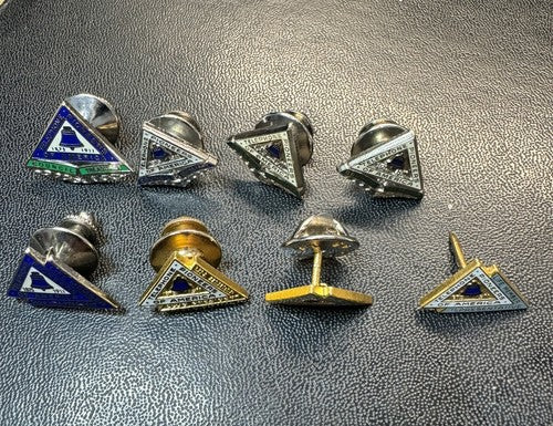 Lot of 8 Telephone Pioneers Of America Officer Lapel Hat Jacket Pins