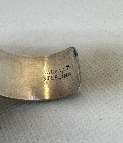 Vintage KABANA Sterling Silver .925 Southwestern Cuff Bracelet Tribal