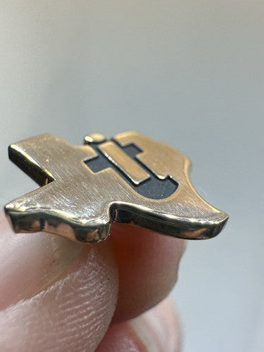 Texas Instruments Pin Back 10k Gold Service Award Tie Tack 1.81g