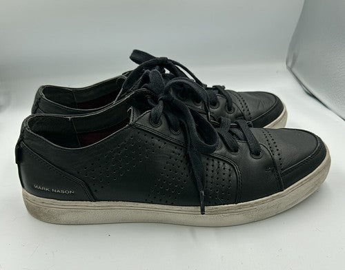 mark nason Los Angeles Men’s Fashion Sneakers Black Leather Size 9 US