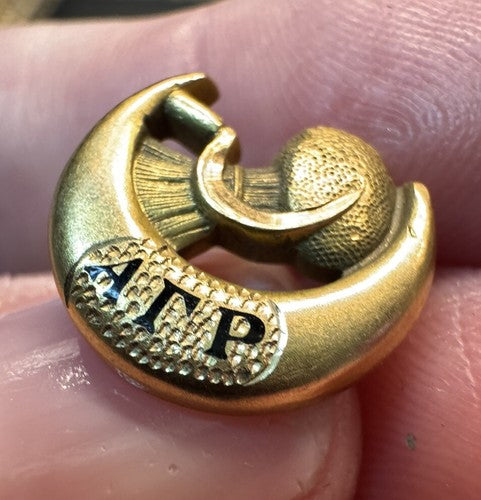 10k Gold Alpha Gamma Rho Vintage Fraternity Pin Badge