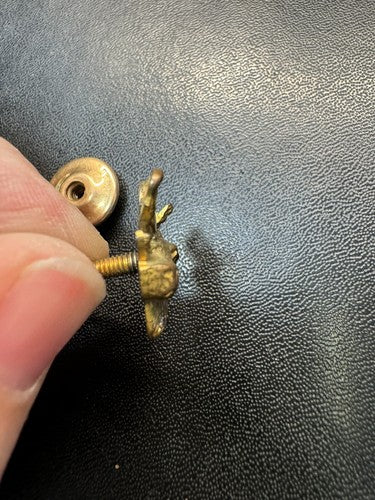 Antique Elks 3 Stone Screw Back Pin B.P.O.E. Elk Club