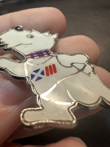 Mac the Dog Commonwealth Games 1986 Lapel Pin Badge B.A.R.K. Patroller Mac