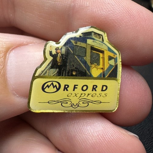 RARE Orford Express RAILROAD Lapel Pin Vintage Quebec