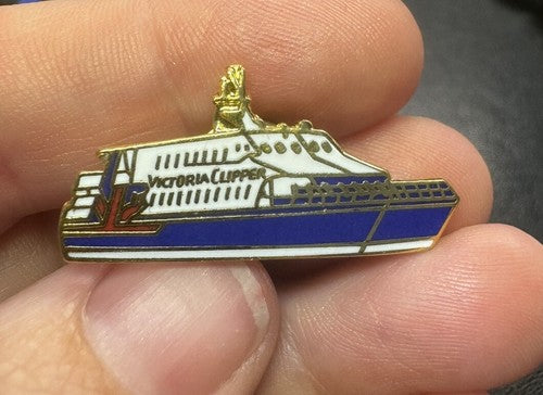 Victoria Clippers Cruise Ship Pin Gold Tone