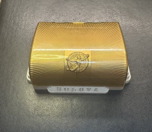 BULOVA Art Deco Watch, BOX, and Bond Vintage 50s Gold Presentation Case