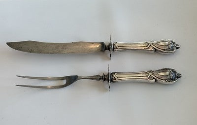 Monticello by Lunt Sterling Silver Steak Carving Set 2pc w/ Stainless 9 1/2"