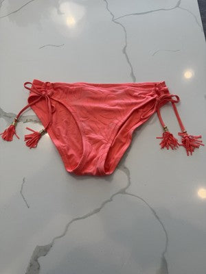 La Blanca Women's Side Tie Hipster Bikini Bottom Coral Island Palm Size M/10