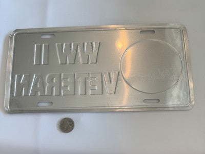 New Old Stock World War 2 II Veteran Vet Ruptured Duck License Plate Sign