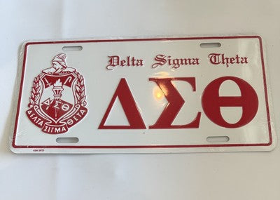 Vintage New Old Stock Delta Sigma Theta Sorority License Plate Car Tag
