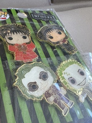 Funko Pop Beetlejuice Enamel Pin Set of 4 New