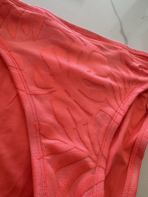 La Blanca Women's Side Tie Hipster Bikini Bottom Coral Island Palm Size M/10
